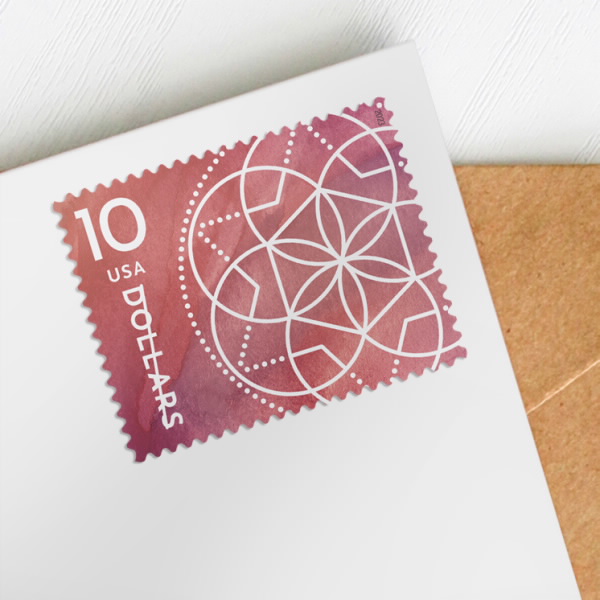 [希少]USPS グラフィックアート $10 Floral Geometry Stamps | USPS.com