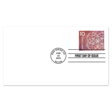 $10 Floral Geometry First Day Cover