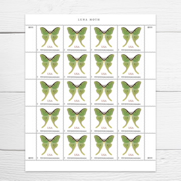 Luna Moth Stamps $1.27