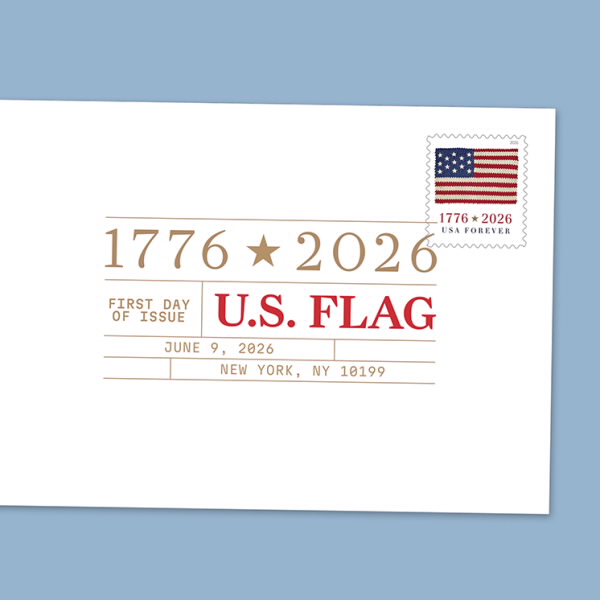 U.S. Flag 2026 Digital Color Postmark, Stamp from Sheet of 20