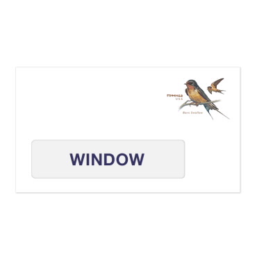 Barn Swallow Forever #6 3/4 Window Stamped Envelopes (WAG)