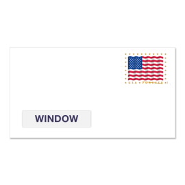 U.S. Flag Forever #6 3/4 Window Stamped Envelopes (PSA)