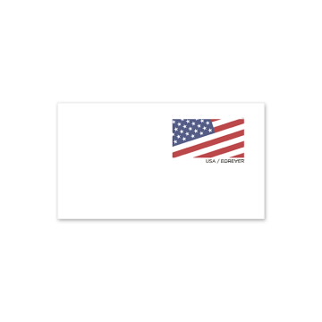 Diagonal U.S. Flag Stamped Envelope #6-3/4 Stamped Envelopes (WAG)