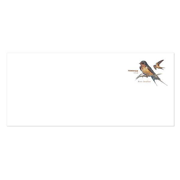 Barn Swallow Forever 9 Regular Stamped Envelopes (PSA)