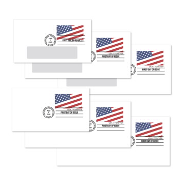 Diagonal U.S. Flag First Day Covers (PSA)