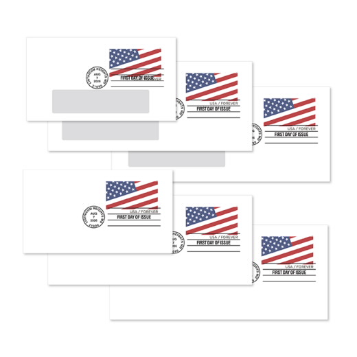 Diagonal U.S. Flag First Day Covers (PSA)