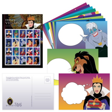 disney villains postcards usps