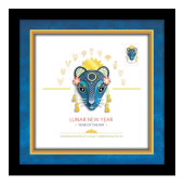 Lunar New Year: Year of the Rat Shadow Box Framed Stamp Art image