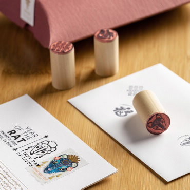 Lunar New Year: Year of the Rat Rubber Stamps w/Cards
