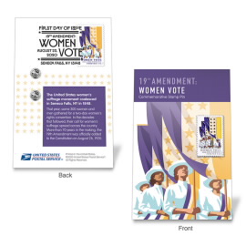 19th Amendment: Women Vote Enamel Pin with Cancellation Card