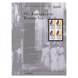19th Amendment: Women Vote American Commemorative Panel®