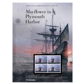 Mayflower in Plymouth Harbor Commemorative Panel