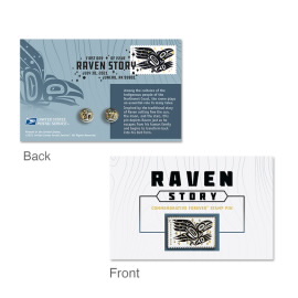 Raven Story Pin Set with Cancellation Card