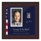 George H.W. Bush Framed Stamp Art image