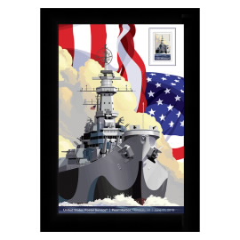 USS Missouri Framed Stamp Art