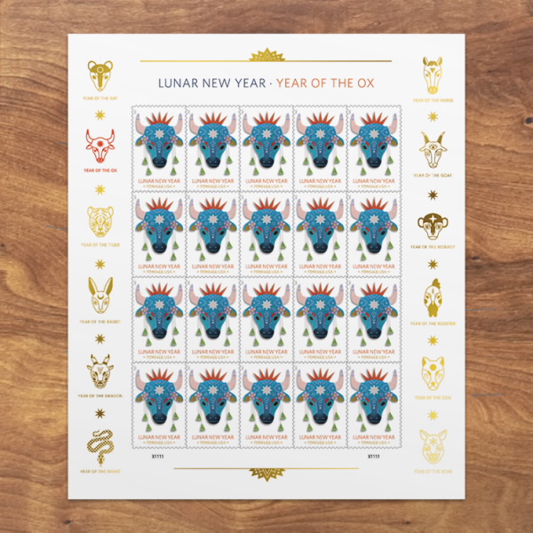 Lunar New Year Year of the Ox Stamp