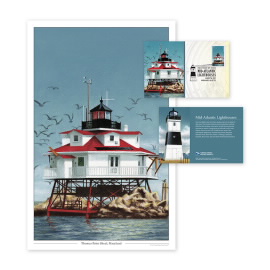 Mid-Atlantic Lighthouses Print (Thomas Point Shoal , Maryland)