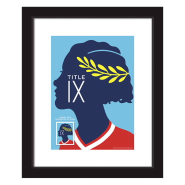 Title IX Framed Stamps - Soccer Player