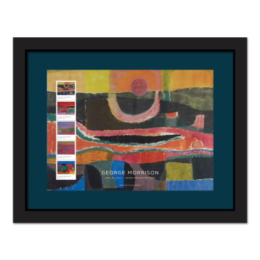 George Morrison Framed Stamps - Sun and River