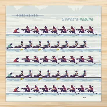 Women's Rowing Stamps