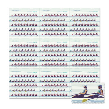 Women's Rowing Press Sheet with Die-Cuts
