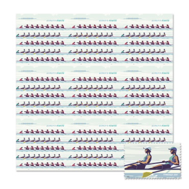 Women's Rowing Press Sheet without Die-Cuts