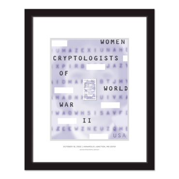 Women Cryptologists of World War II Framed Stamp