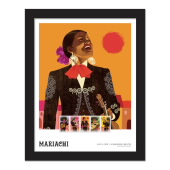 Mariachi Framed Stamps, Violin Player image