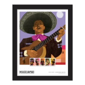 Mariachi Framed Stamps - Guitar Player image