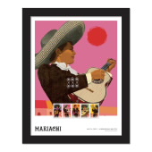 Mariachi Framed Stamps, Vihuela Player image