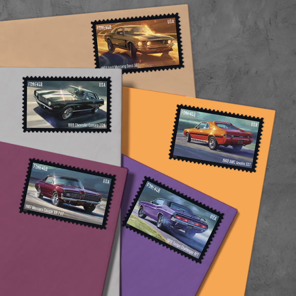 Pony Cars Stamps