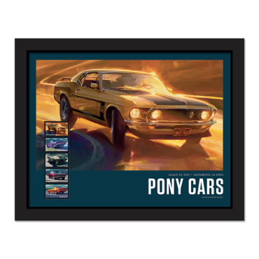 Pony Cars Framed Stamps - Ford Mustang