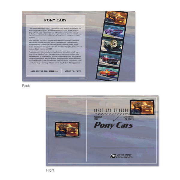 Pony Cars Stamp Pin Ford Mustang