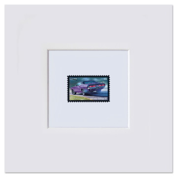 Pony Cars Matted Stamp, Dodge Challenger
