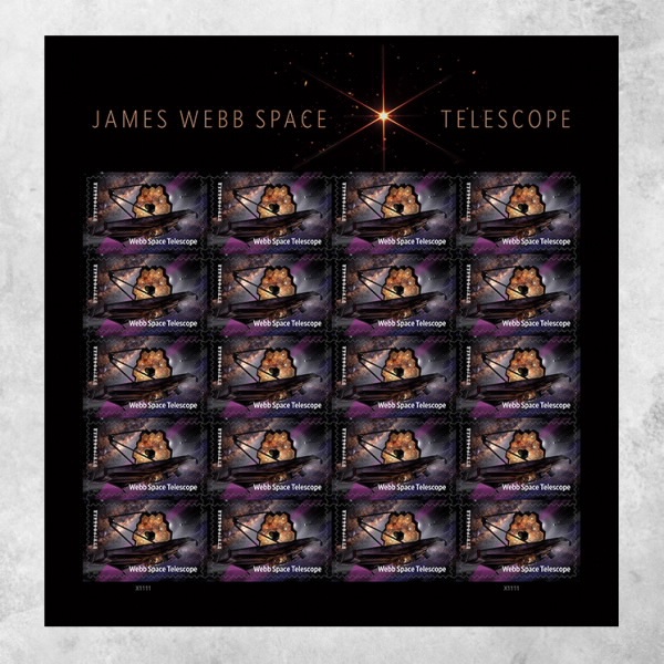 James b Space Telescope Stamps