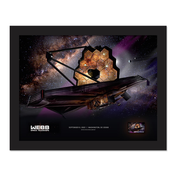 James b Space Telescope Framed Stamp
