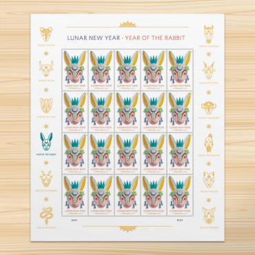usps chinese new year stamps 2025