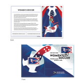 Women's Soccer Stamp Pin with Cancellation Card image