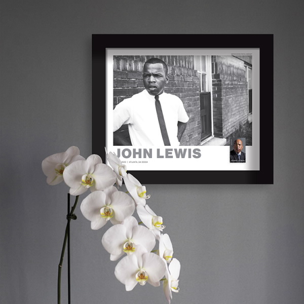 John Lewis Framed Stamp