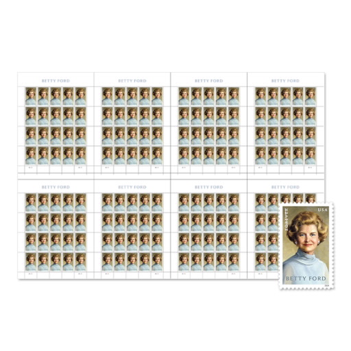 Betty Ford Press Sheet with Die-Cuts