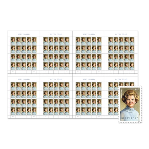 Betty Ford Press Sheet with Die-Cuts