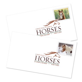 Horses Digital Color Postmark