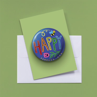 Pinback Buttons Notecards, Set of 10