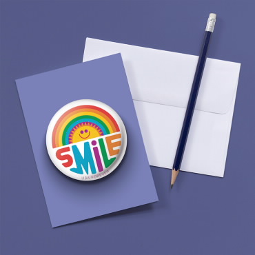 Pinback Buttons Notecards, Set of 10
