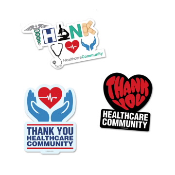 Thank You, Healthcare Community Vinyl Stickers
