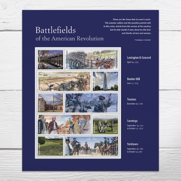 Battlefields of the American Revolution Stamps