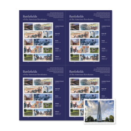 Battlefields of the American Revolution Press Sheet with Die-Cuts