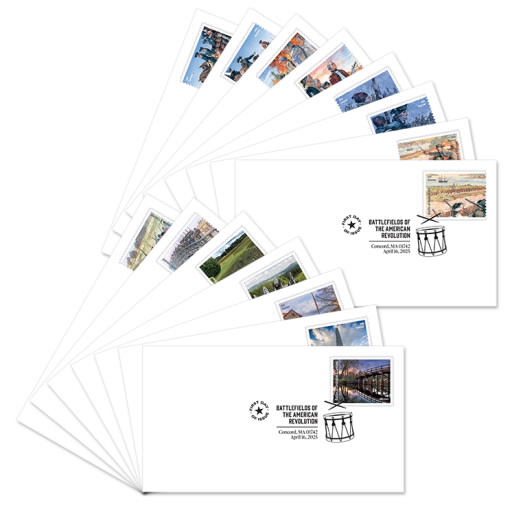 Battlefields of the American Revolution First Day Covers