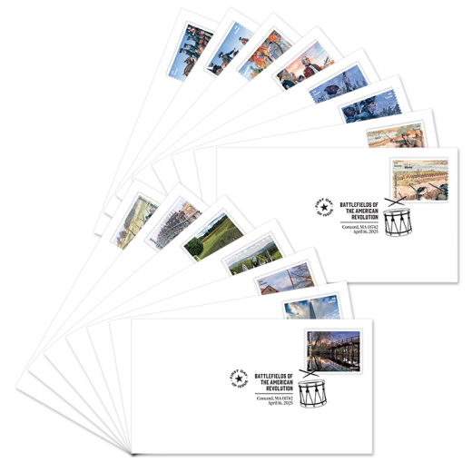 Battlefields of the American Revolution First Day Covers