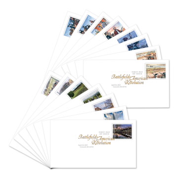 Battlefields of the American Revolution Digital Color Postmarks